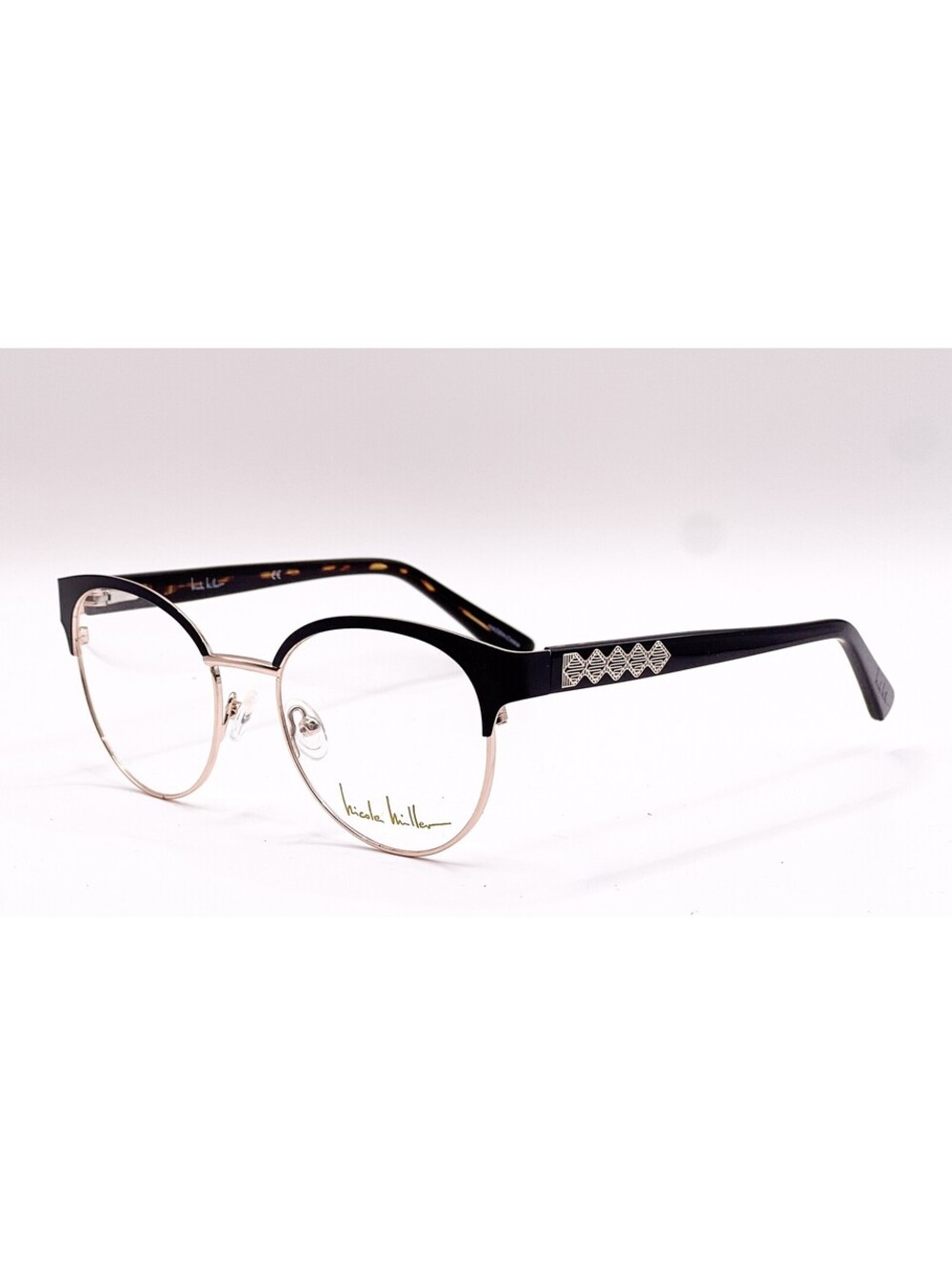 Nicole Miller Lasalle C01 Black Full Rim Authentic Eyeglass Frames 50-18-135